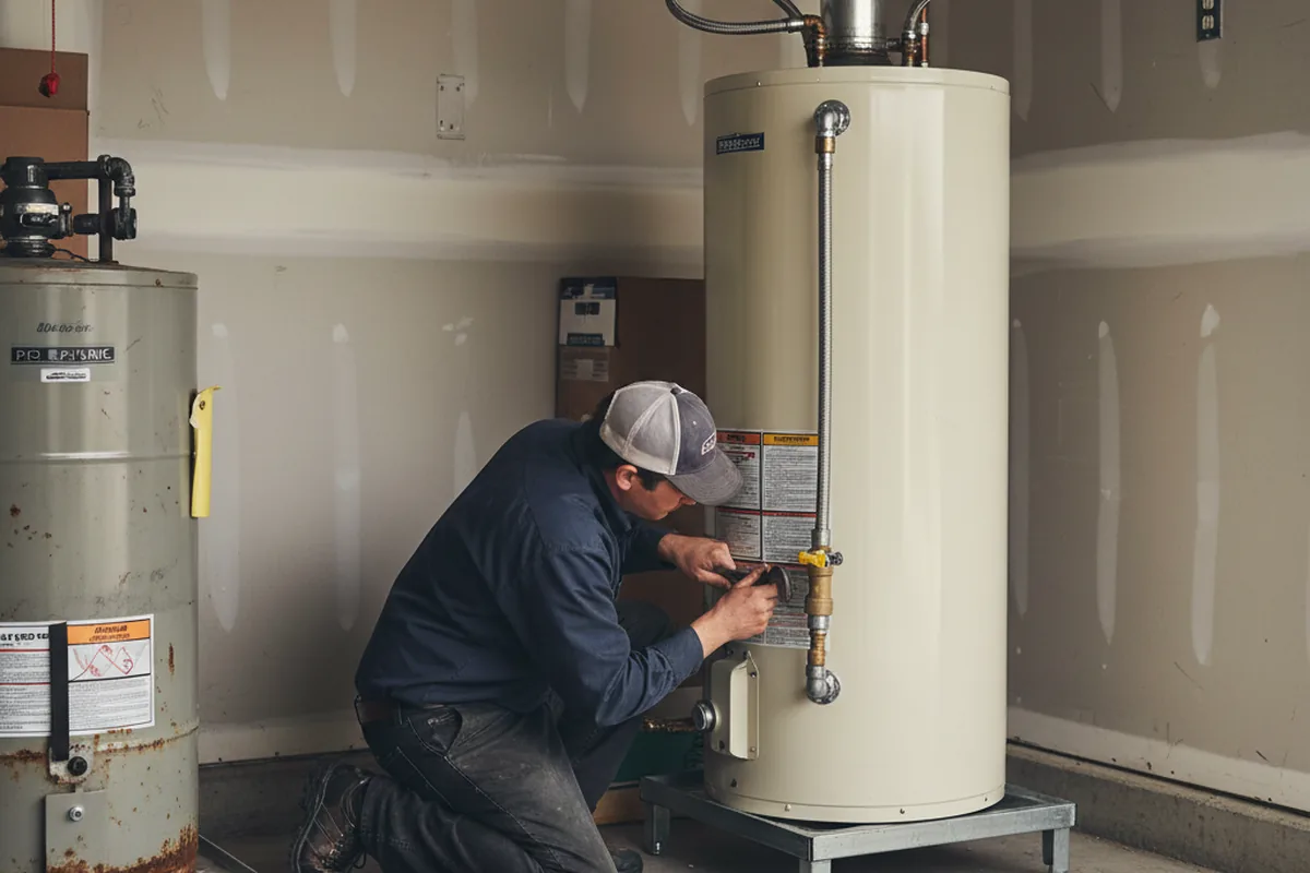Water heater and shutoff valve replacement in Napanoch